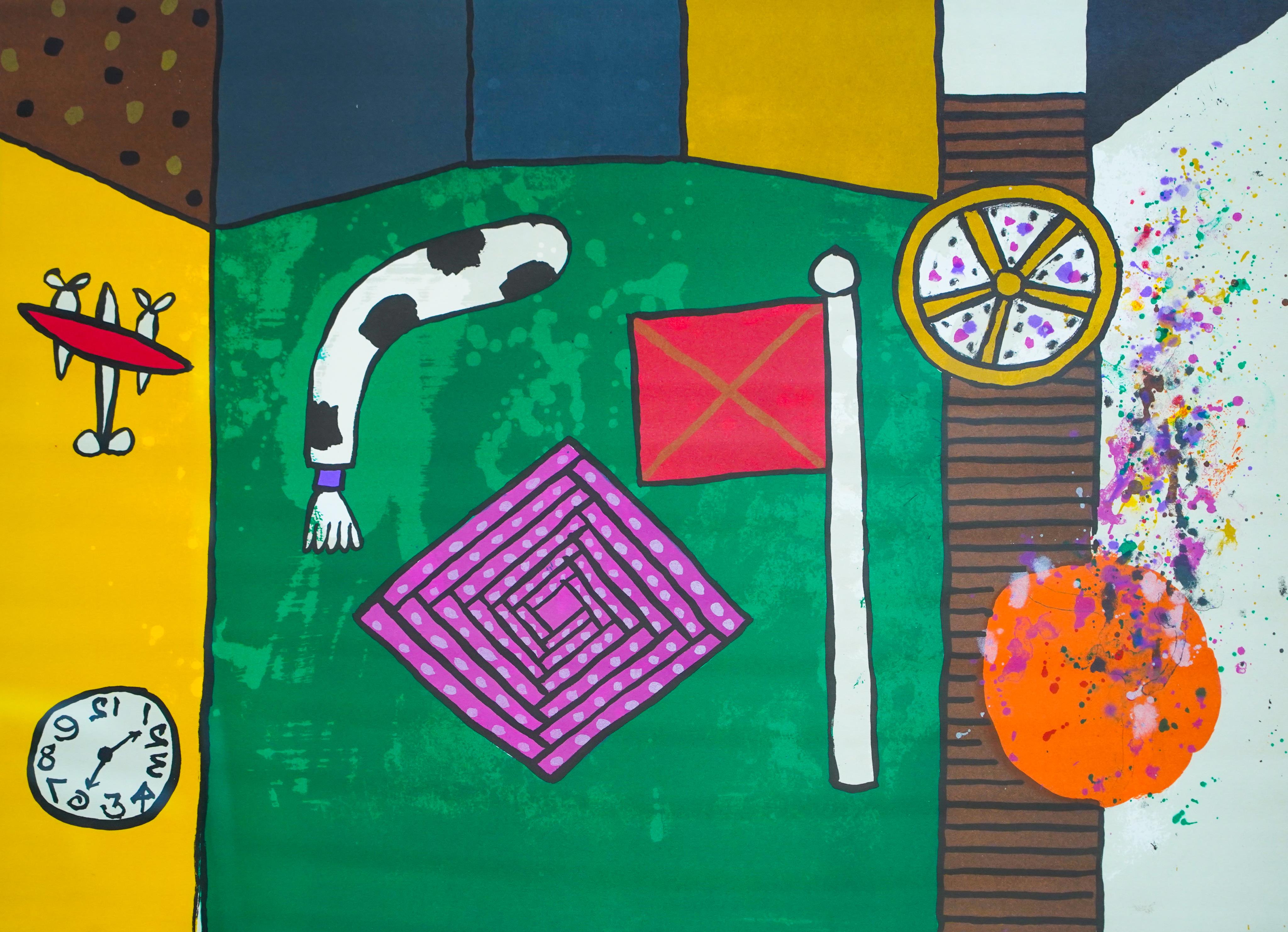Alan Davie (Scottish, 1920-2014), ‘Magic Picture No.1’, signed and dated '77 in pencil, limited edition 49/500, lithograph, 57 x 77cm